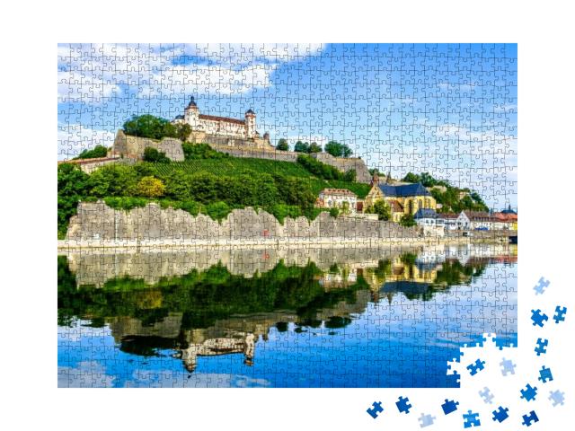 Famous Old Town of Wurzburg in Germany... Jigsaw Puzzle with 1000 pieces