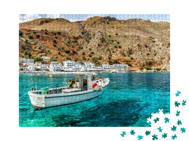 Greece, Crete, Loutro... Jigsaw Puzzle with 1000 pieces