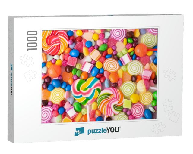 Lollipops Candies & Sweet Sugar Jelly Multicolored, Color... Jigsaw Puzzle with 1000 pieces