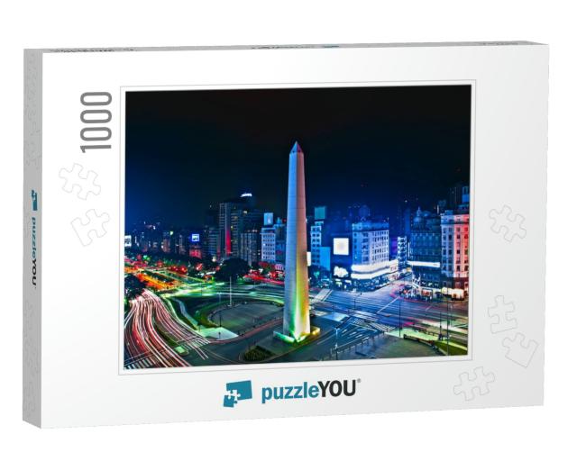 Buenos-Aires City Night High Definition... Jigsaw Puzzle with 1000 pieces