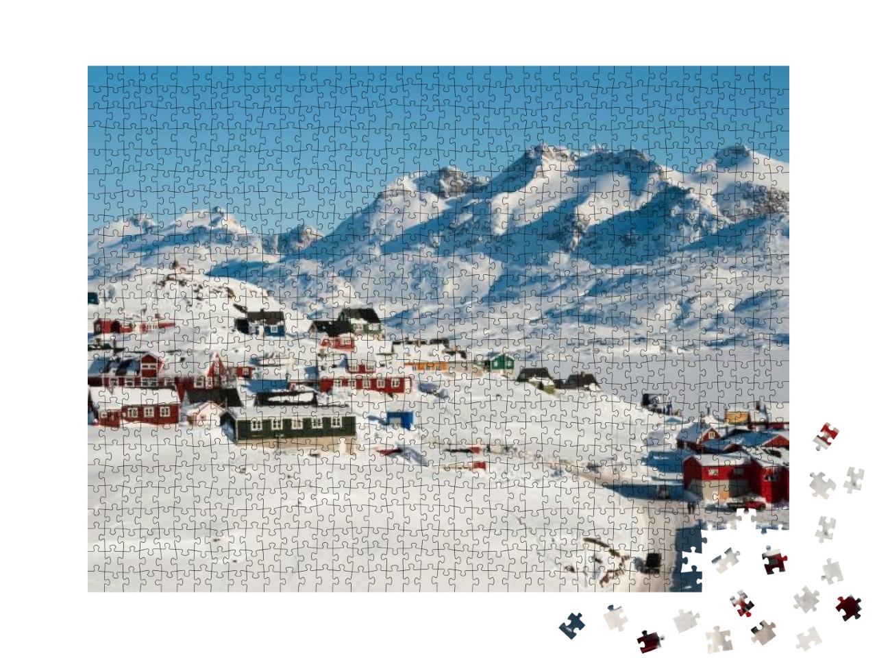 Wintertime in Tasiilaq, Greenland... Jigsaw Puzzle with 1000 pieces