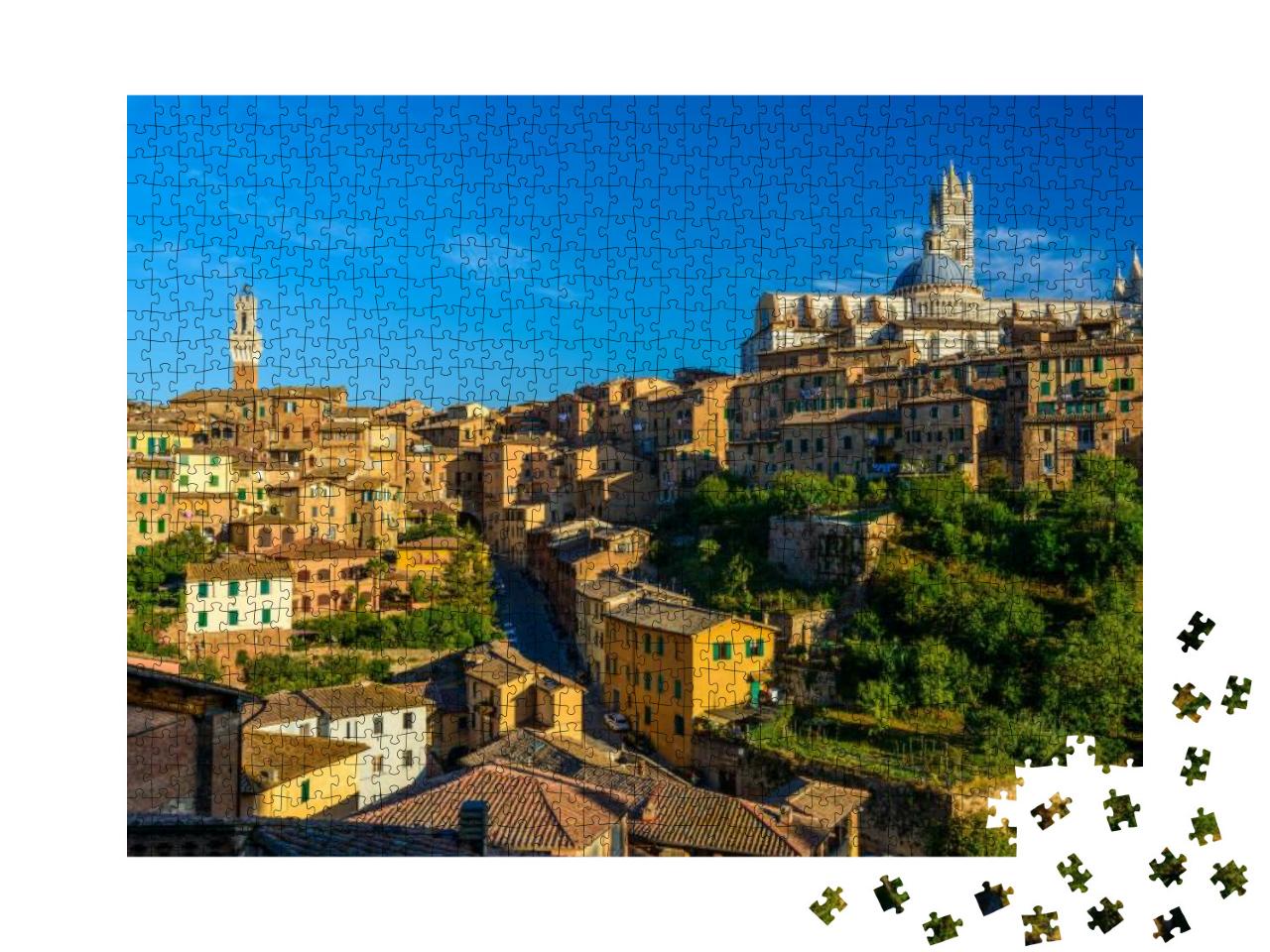 Panorama of Siena, Tuscany, Italy... Jigsaw Puzzle with 1000 pieces