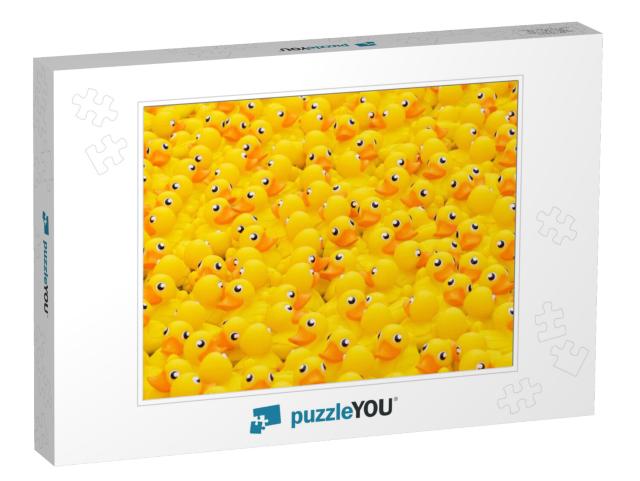 Yellow Toy Duck Floating in the Pool... Jigsaw Puzzle