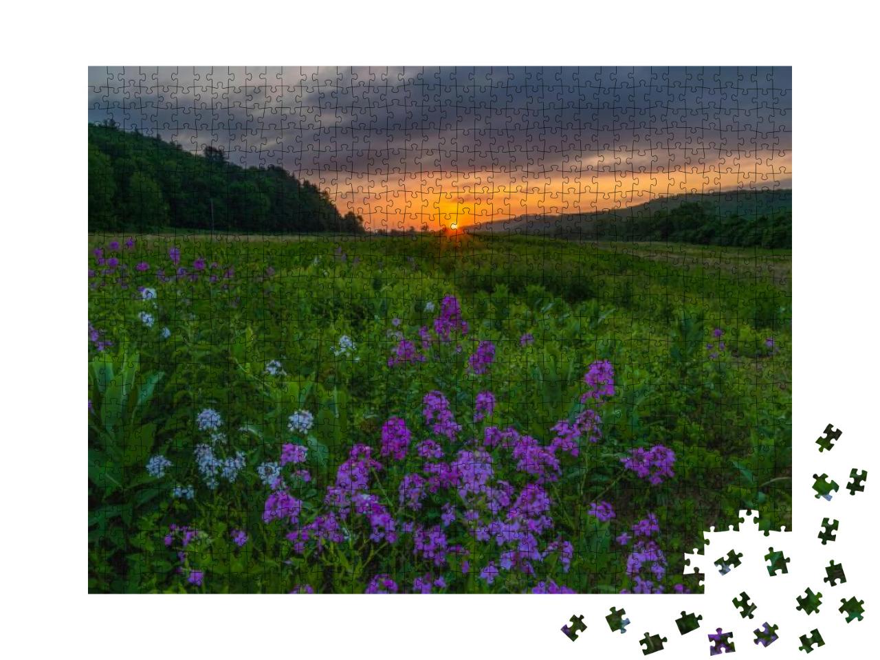 Peaceful Sunrise Over Delaware Water Gap, Pennsylvania Fe... Jigsaw Puzzle with 1000 pieces