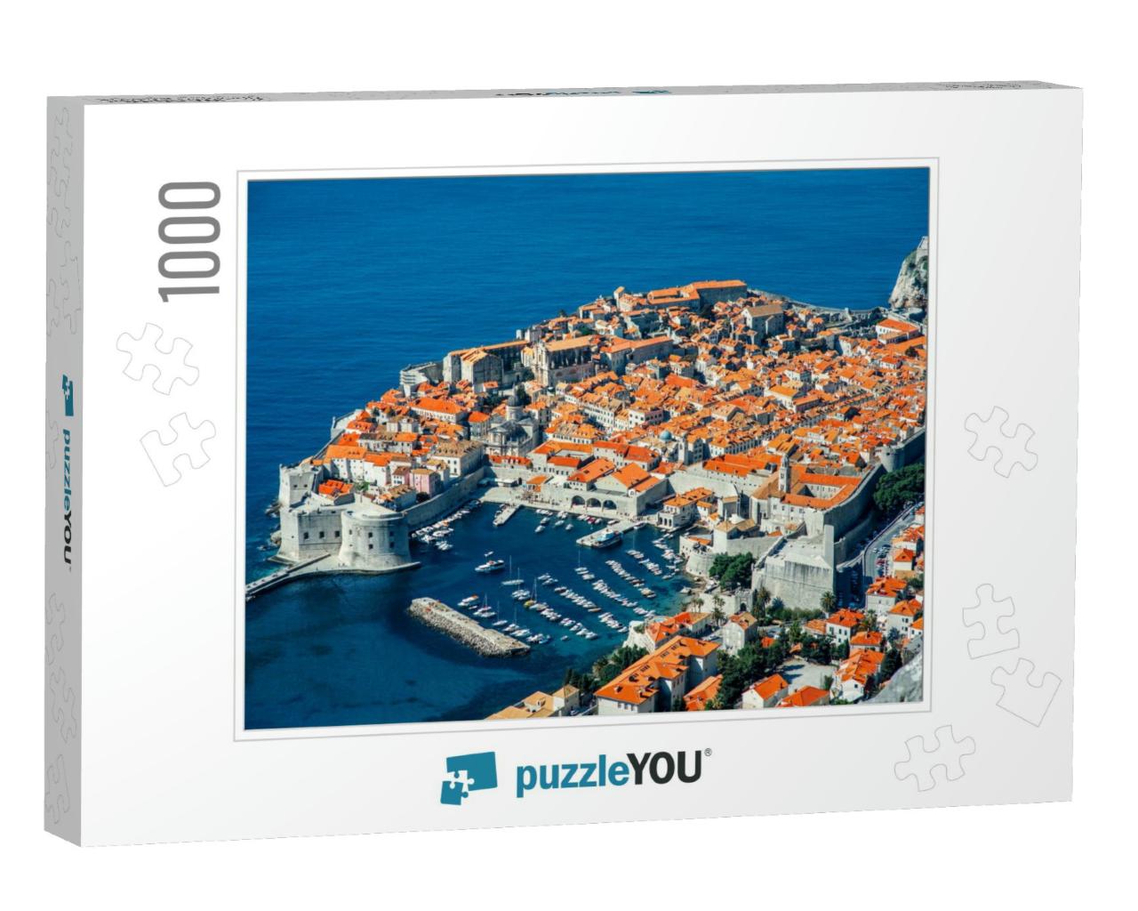 Dubrovnik Old City Top View in Croatia... Jigsaw Puzzle with 1000 pieces