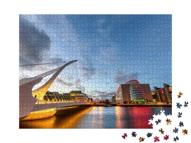 Barrel Shaped Dublin Convention Center & Samuel Beckett B... Jigsaw Puzzle with 1000 pieces