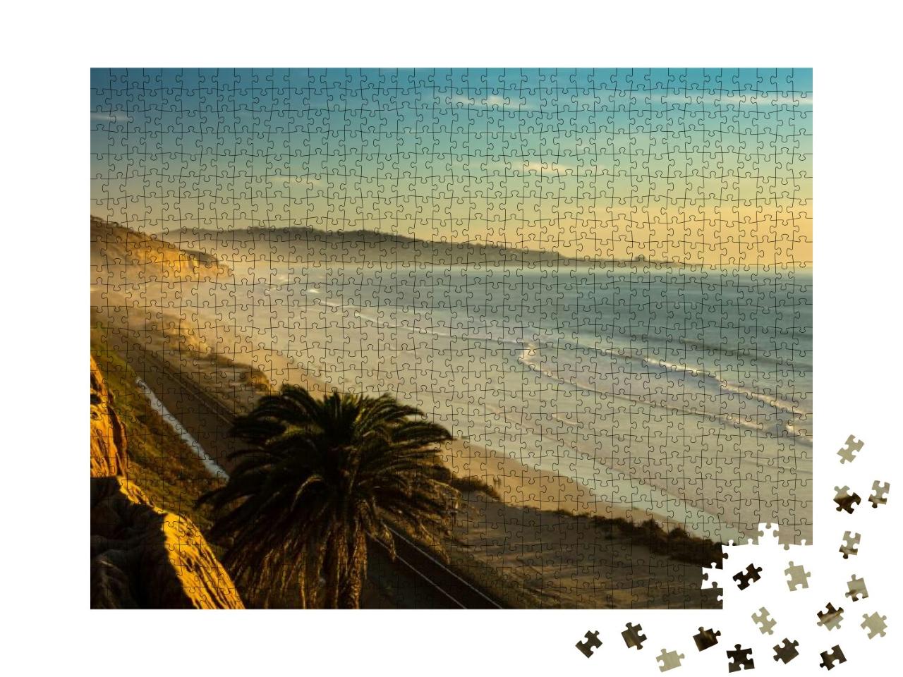 Sunset & Marine Layer At the Torry Pine Beach, San Diego... Jigsaw Puzzle with 1000 pieces