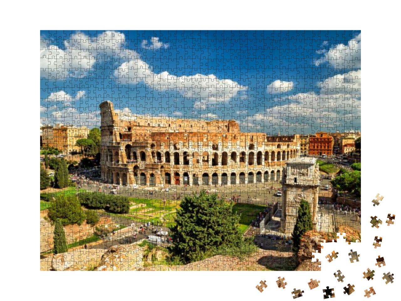 Colosseum Coliseum in Rome, Italy, Europe. It is Main Tra... Jigsaw Puzzle with 1000 pieces