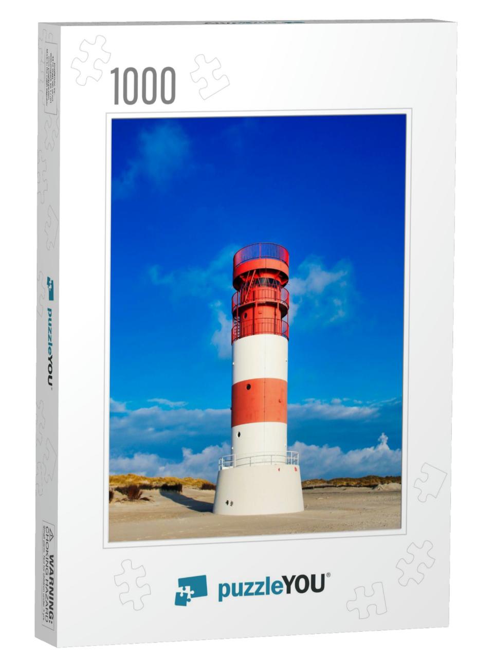 The Lighthouse At Helgoland Dune, Schleswig-Holstein, Ger... Jigsaw Puzzle with 1000 pieces
