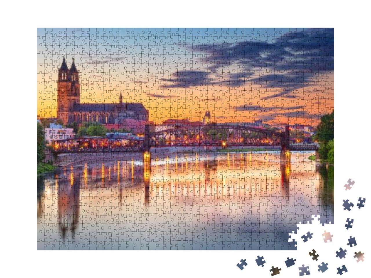 Magdeburg, Germany. Cityscape Image of Magdeburg, Germany... Jigsaw Puzzle with 1000 pieces