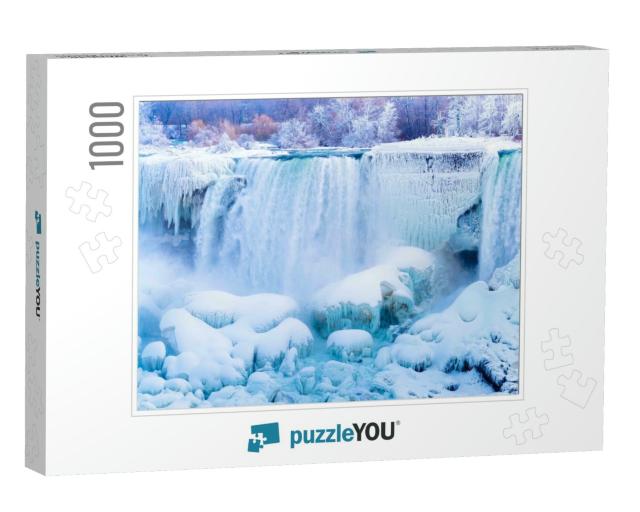 Niagara Falls Frozen During Deep Winter... Jigsaw Puzzle with 1000 pieces