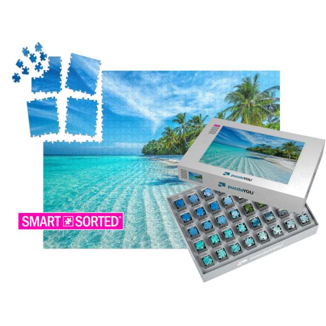 Maldives Islands Ocean Tropical Beach... | SMART SORTED® | Jigsaw Puzzle with 1000 pieces