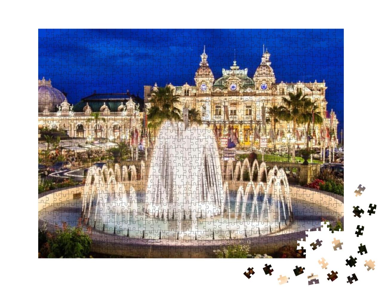 The Monte Carlo Casino is Landmark in Monte Carlo, Monaco... Jigsaw Puzzle with 1000 pieces