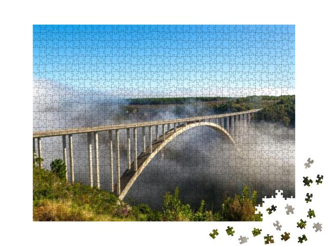 Famous Bridge on the Garden Route Where People Do Bungee... Jigsaw Puzzle with 1000 pieces