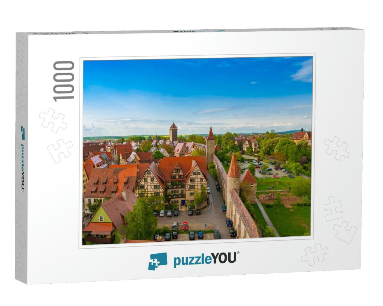Lovely Aerial Panoramic View of Rothenburg Ob Der Tauber... Jigsaw Puzzle with 1000 pieces