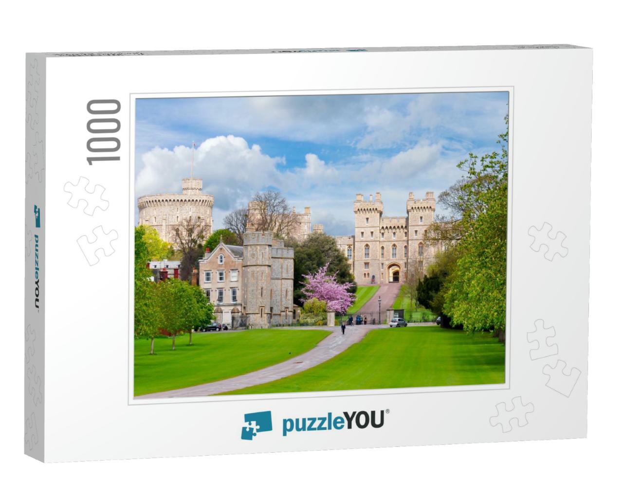 Long Walk to Windsor Castle in Spring, London Suburbs, Uk... Jigsaw Puzzle with 1000 pieces