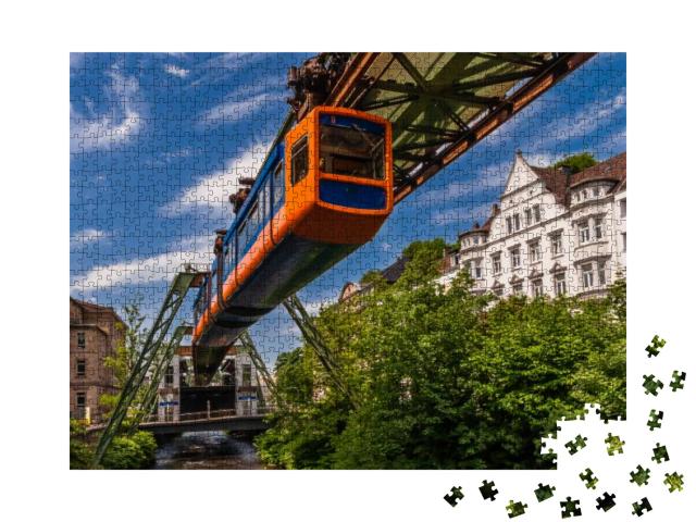 The Schwebahn Floating Tram in Wuppertal... Jigsaw Puzzle with 1000 pieces
