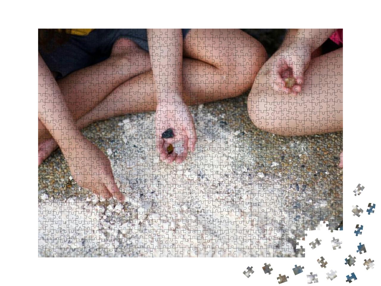 Childs Hand Holding Crystal Rock. Mining Science A... Jigsaw Puzzle with 1000 pieces