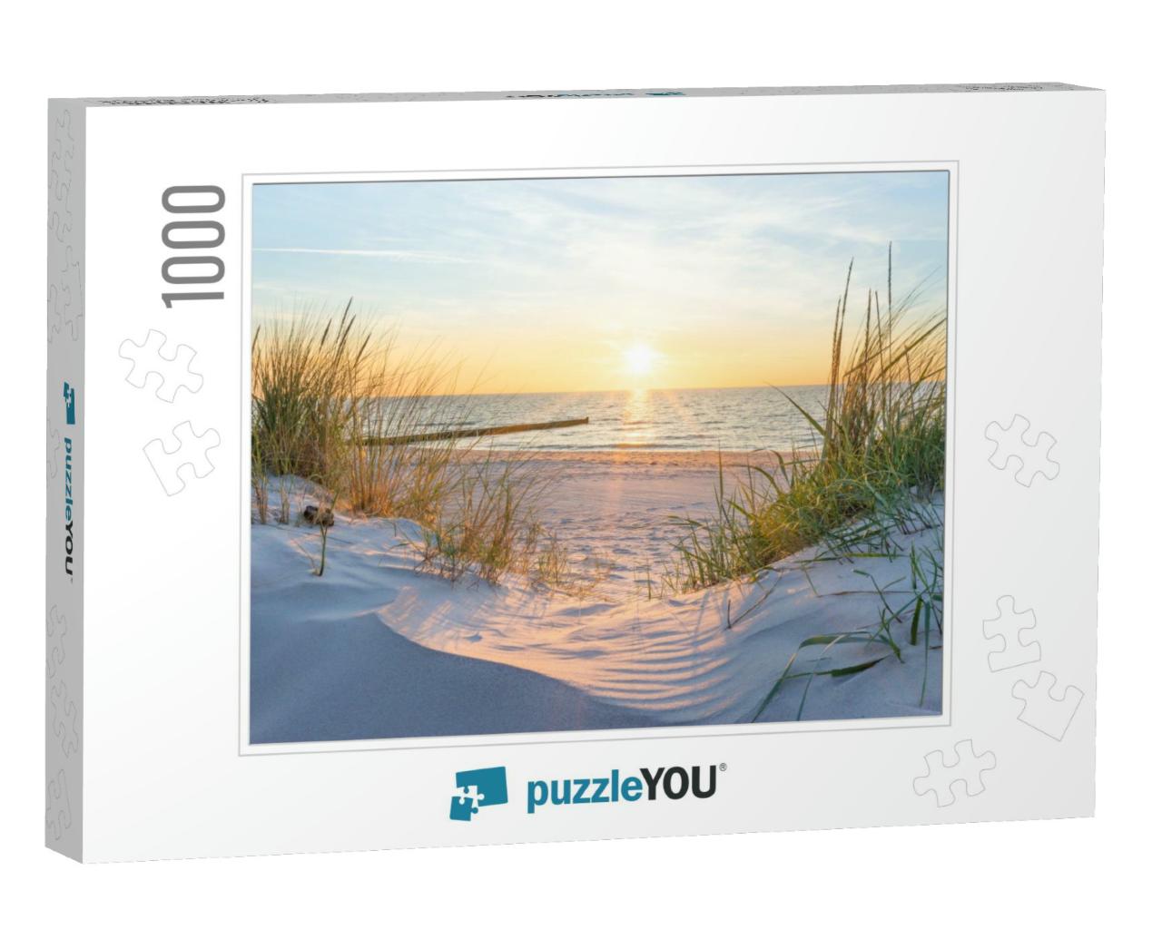 Sunset At the Baltic Sea Beach... Jigsaw Puzzle with 1000 pieces