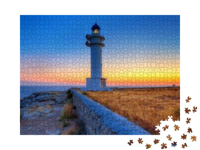 Formentera Sunset in Barbaria Cape Lighthouse At Balearic... Jigsaw Puzzle with 1000 pieces