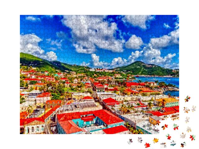 View of Charlotte Amalie Us Virgin Islands... Jigsaw Puzzle with 1000 pieces