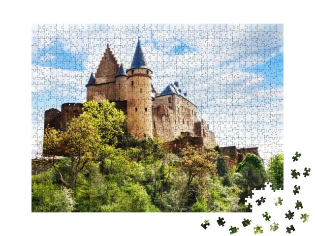 Vianden Castle Fortifications, Luxembourg... Jigsaw Puzzle with 1000 pieces
