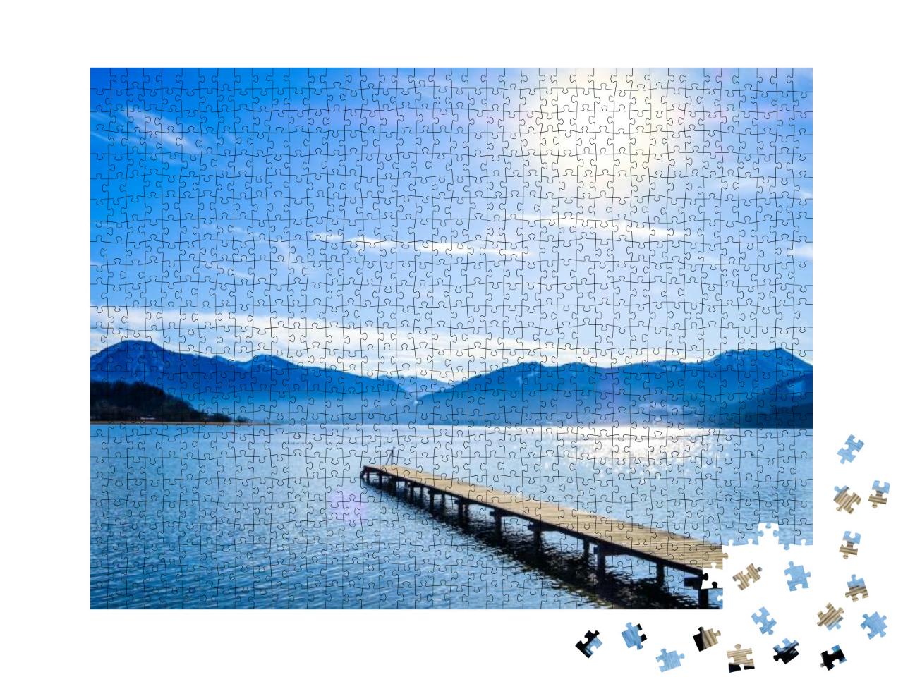 Tegernsee Lake in Bavaria - Winter... Jigsaw Puzzle with 1000 pieces