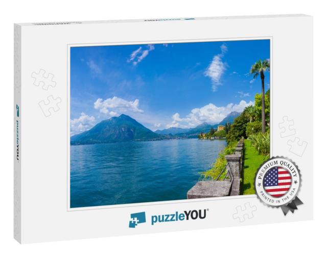 Sunny Panorama on Lake Como... Jigsaw Puzzle