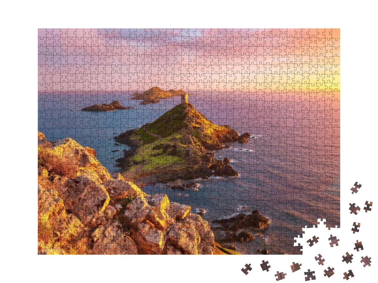 Sunset Over Popular Tourist Destination Torra Di a Parata... Jigsaw Puzzle with 1000 pieces