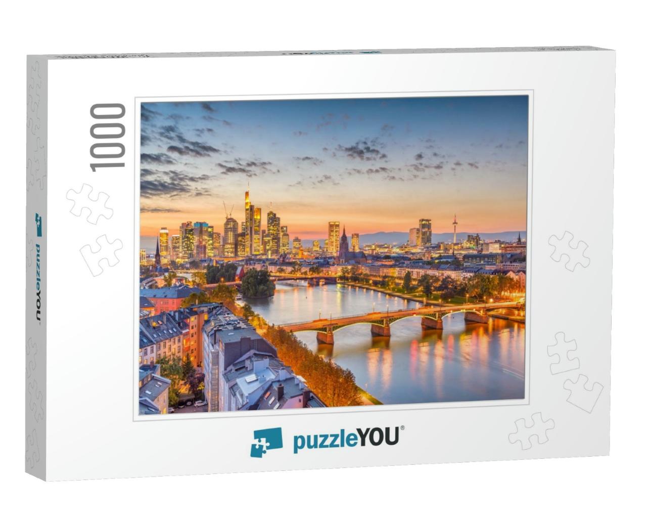 Frankfurt, Germany Skyline Over the Main River... Jigsaw Puzzle with 1000 pieces