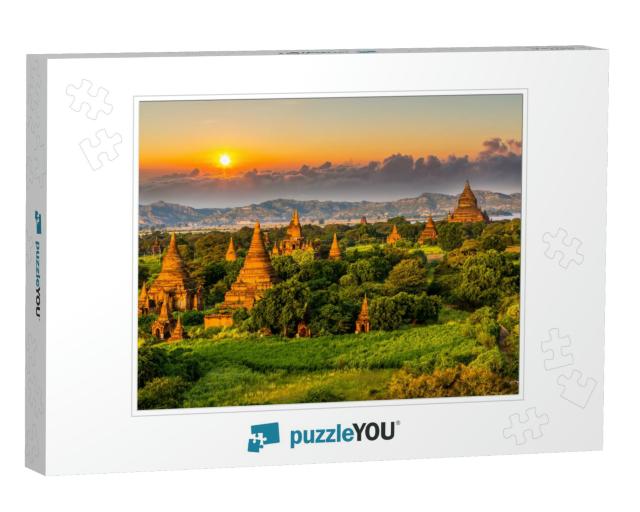 Ancient Temple Archeology in Bagan After Sunset, Myanmar... Jigsaw Puzzle