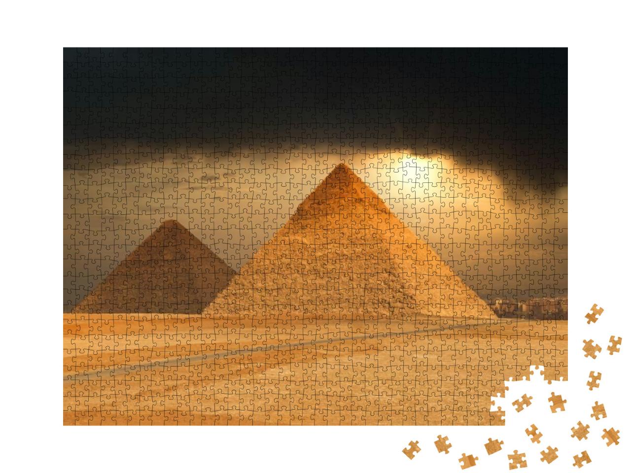 The Famous Pyramids At Giza in Egypt... Jigsaw Puzzle with 1000 pieces
