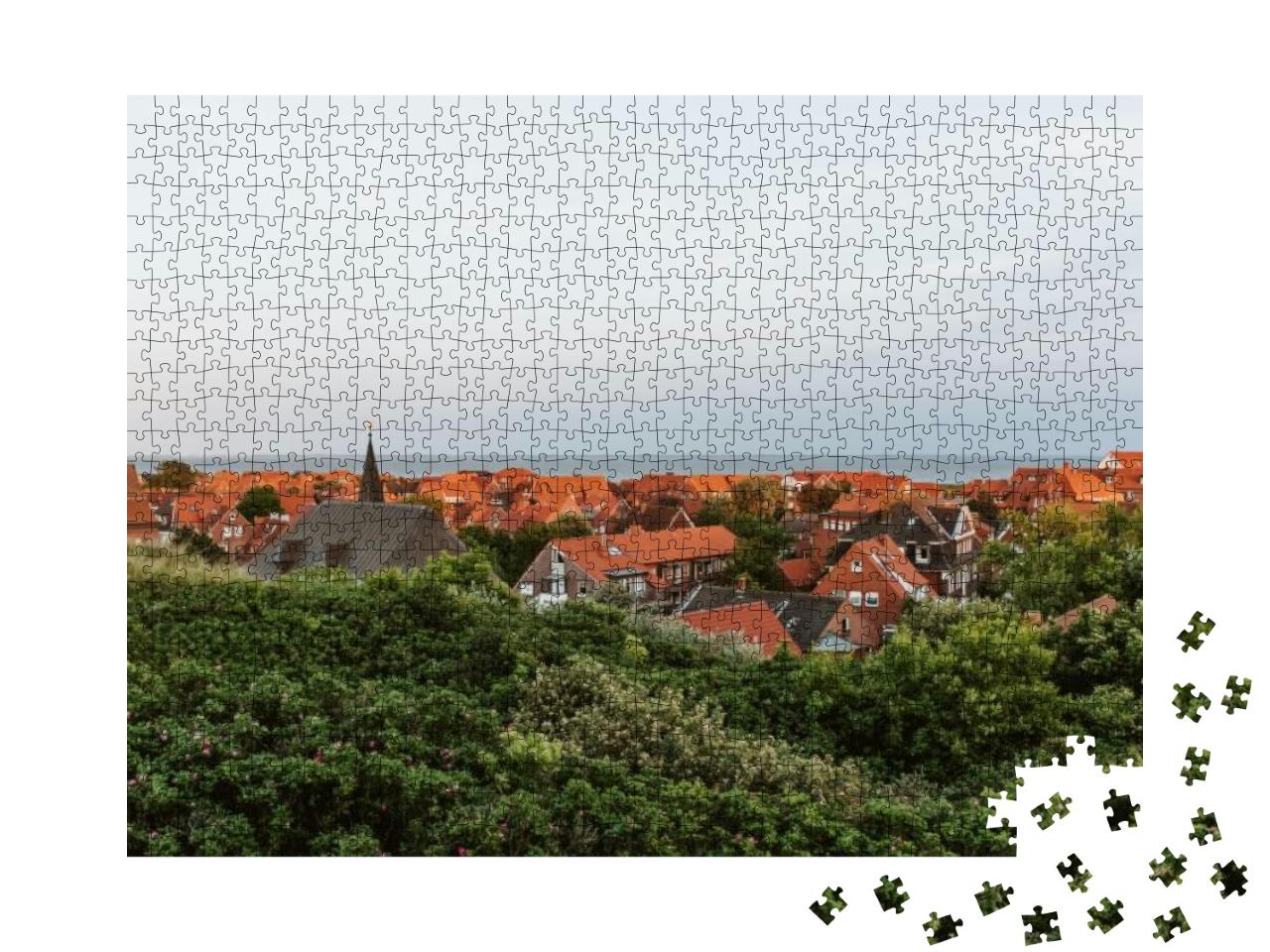 View from the Dunes Towards the Main Village on the North... Jigsaw Puzzle with 1000 pieces