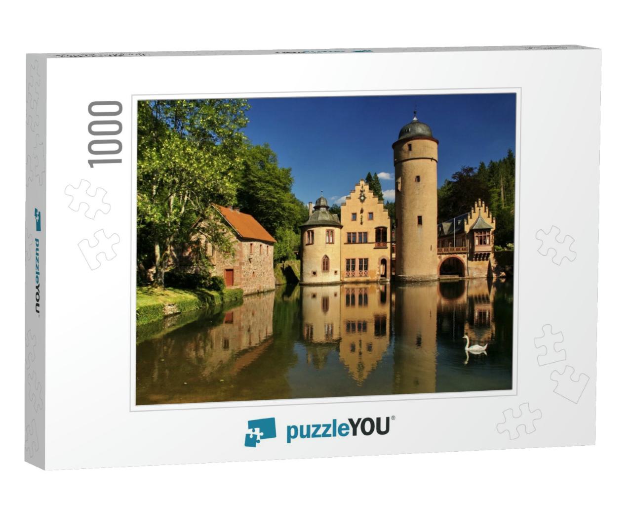 Mespelbrunn Castle Germany Spessart with Mirror Reflectio... Jigsaw Puzzle with 1000 pieces