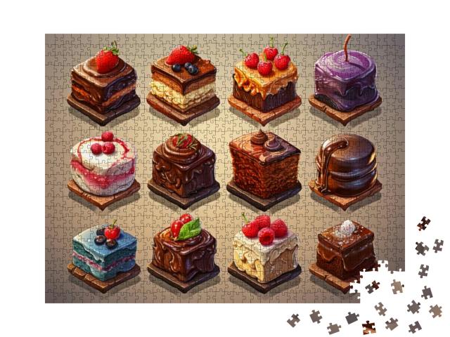 Decadent Mousse Desert Jigsaw Puzzle with 1000 pieces