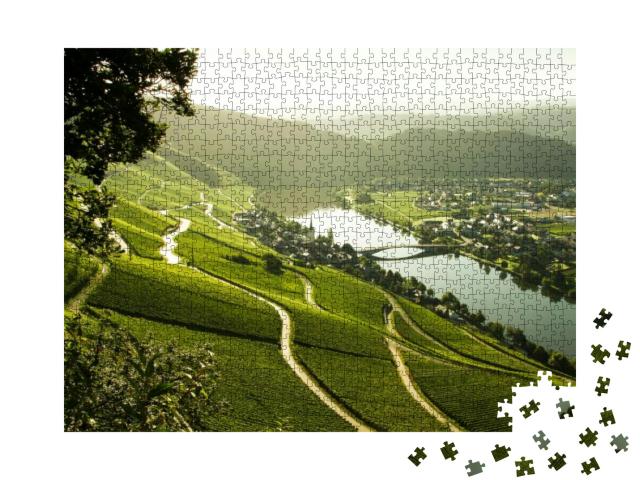 The Moselle Valley in the Morning Light Seen from the Mos... Jigsaw Puzzle with 1000 pieces