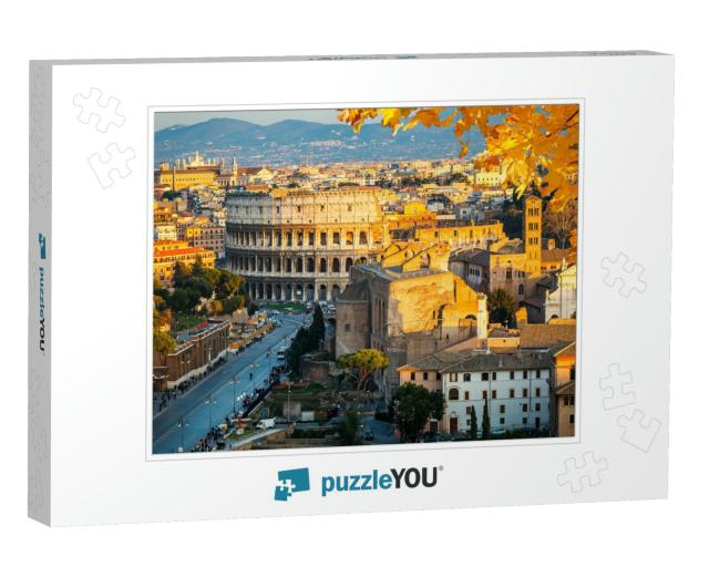 View on Colosseum in Rome, Italy... Jigsaw Puzzle