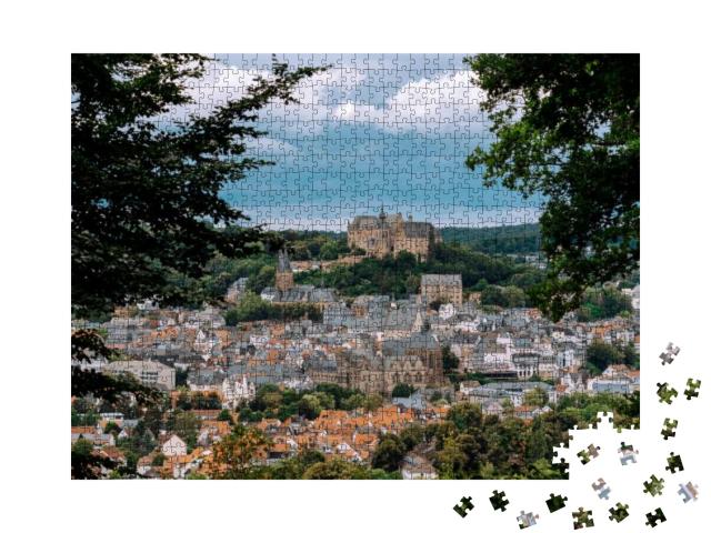 Cityscape & Landmarks of Marburg, Hessen, Germany... Jigsaw Puzzle with 1000 pieces