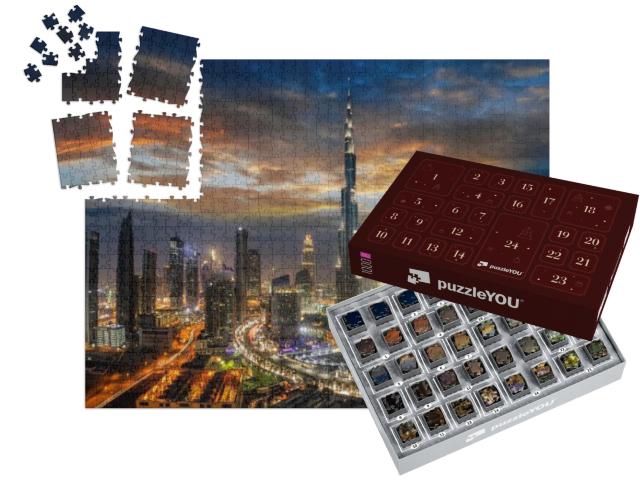 View to Dubai Business Bay with the Various Skyscrapers &... | Advent Calendar Jigsaw Puzzle