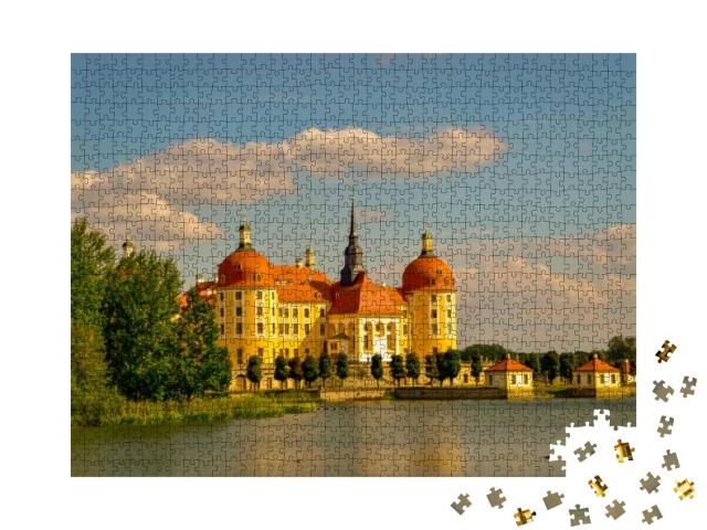 Historical Hunting Lodge Moritzburg, Baroque Lodge Moritz... Jigsaw Puzzle with 1000 pieces