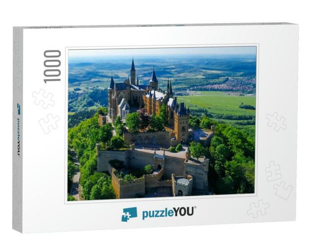 Aerial View of Famous Hohenzollern Castle, Germany. Photo... Jigsaw Puzzle with 1000 pieces