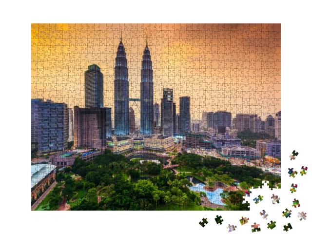 Kuala Lumpur, Malaysia Skyline... Jigsaw Puzzle with 1000 pieces