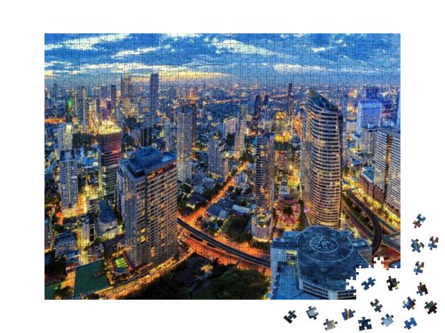 Cityscape in Middle of Bangkok, Thailand... Jigsaw Puzzle with 1000 pieces