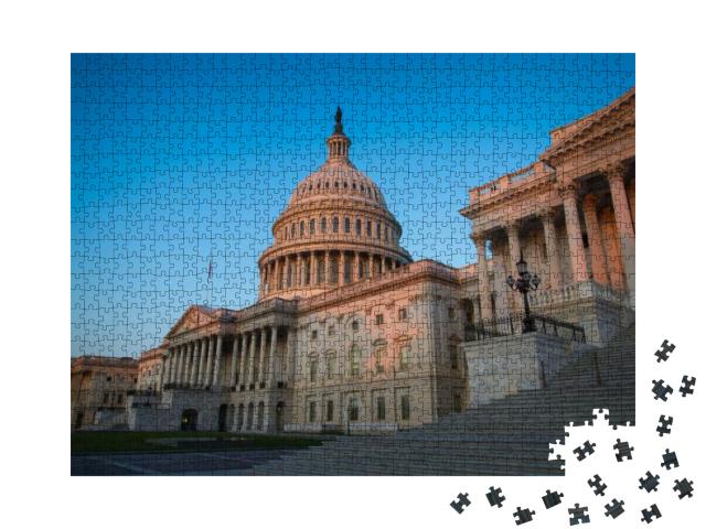 Sunrise Over the Capital Building in Washington Dc... Jigsaw Puzzle with 1000 pieces
