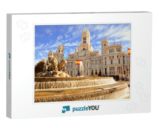 The Famous Cibeles Fountain in Madrid, Spain... Jigsaw Puzzle