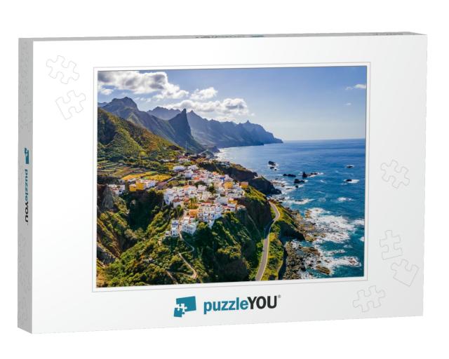 Landscape with Coastal Village At Tenerife, Canary Island... Jigsaw Puzzle