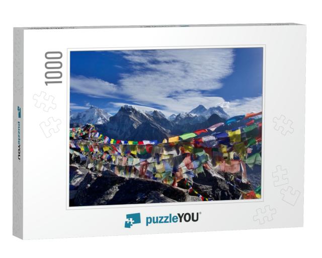 Everest View from the Peak of Gokyo Ri on the Gokyo Lakes... Jigsaw Puzzle with 1000 pieces