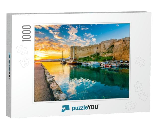 Kyrenia Old Harbor & Castle View in Northern Cyprus. Kyre... Jigsaw Puzzle with 1000 pieces