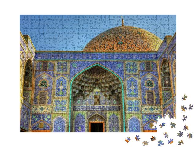 Sheikh Lotfollah Mosque on Naqsh-E Jahan Square of Isfaha... Jigsaw Puzzle with 1000 pieces
