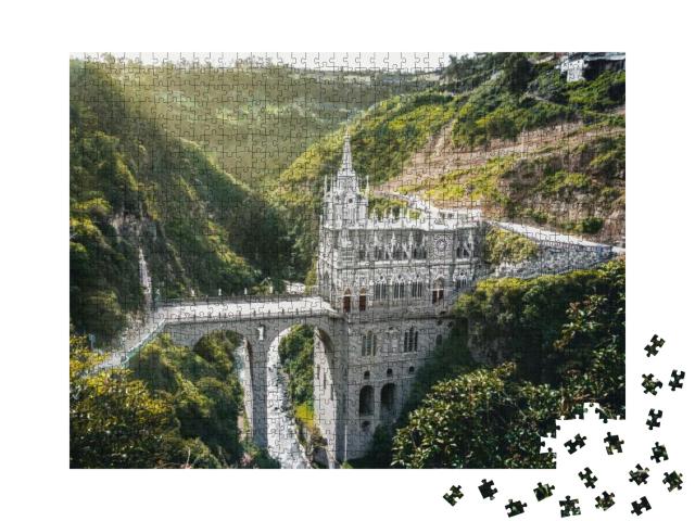Las Lajas Sanctuary - Ipiales, Colombia... Jigsaw Puzzle with 1000 pieces